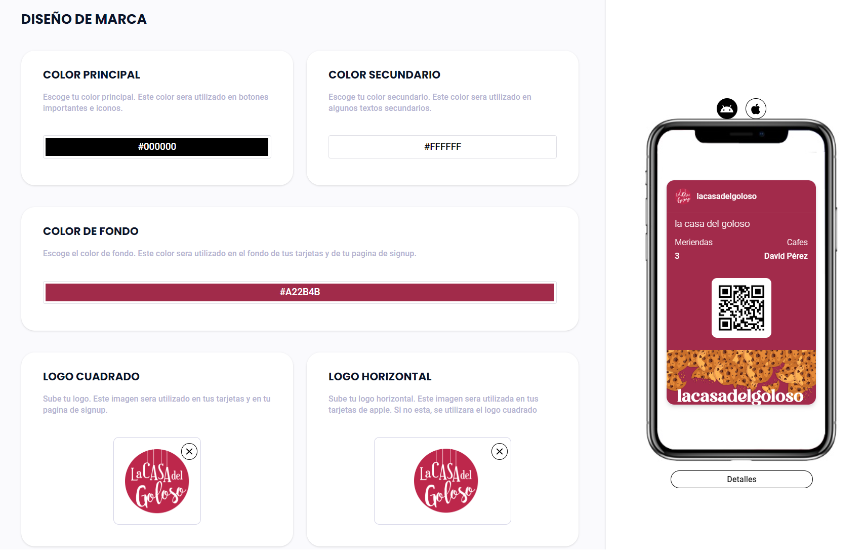 Brand editor