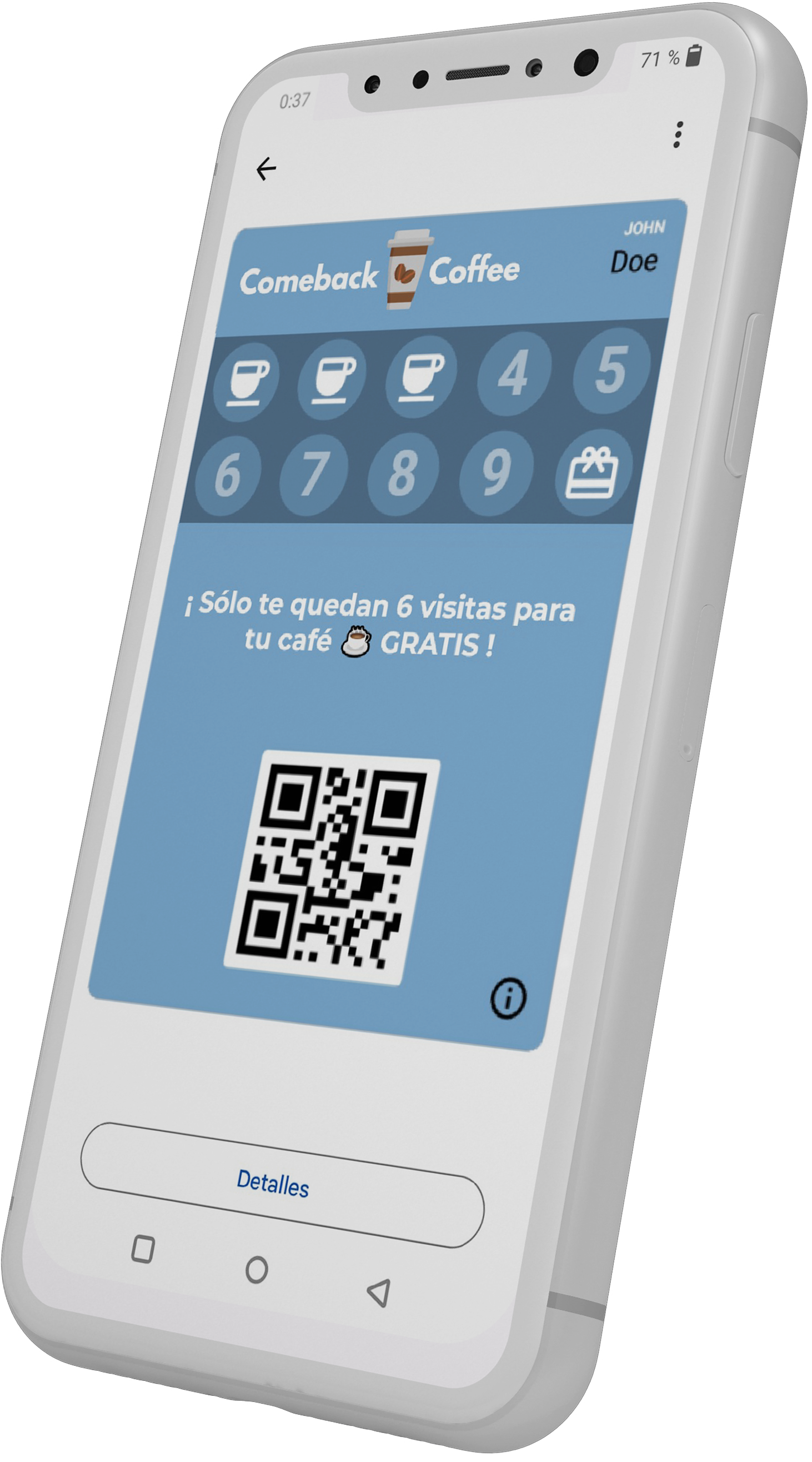 Comeback loyalty card